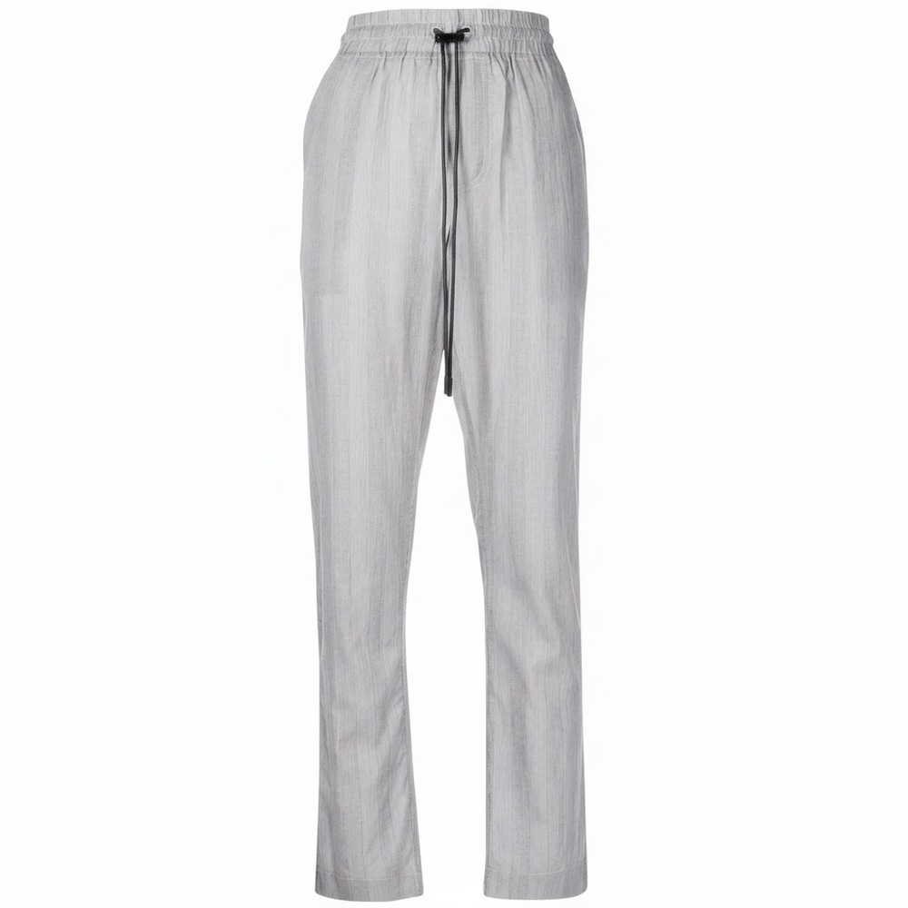 RTA Fiona women’s cropped trousers gray black stripes pants adjustable small